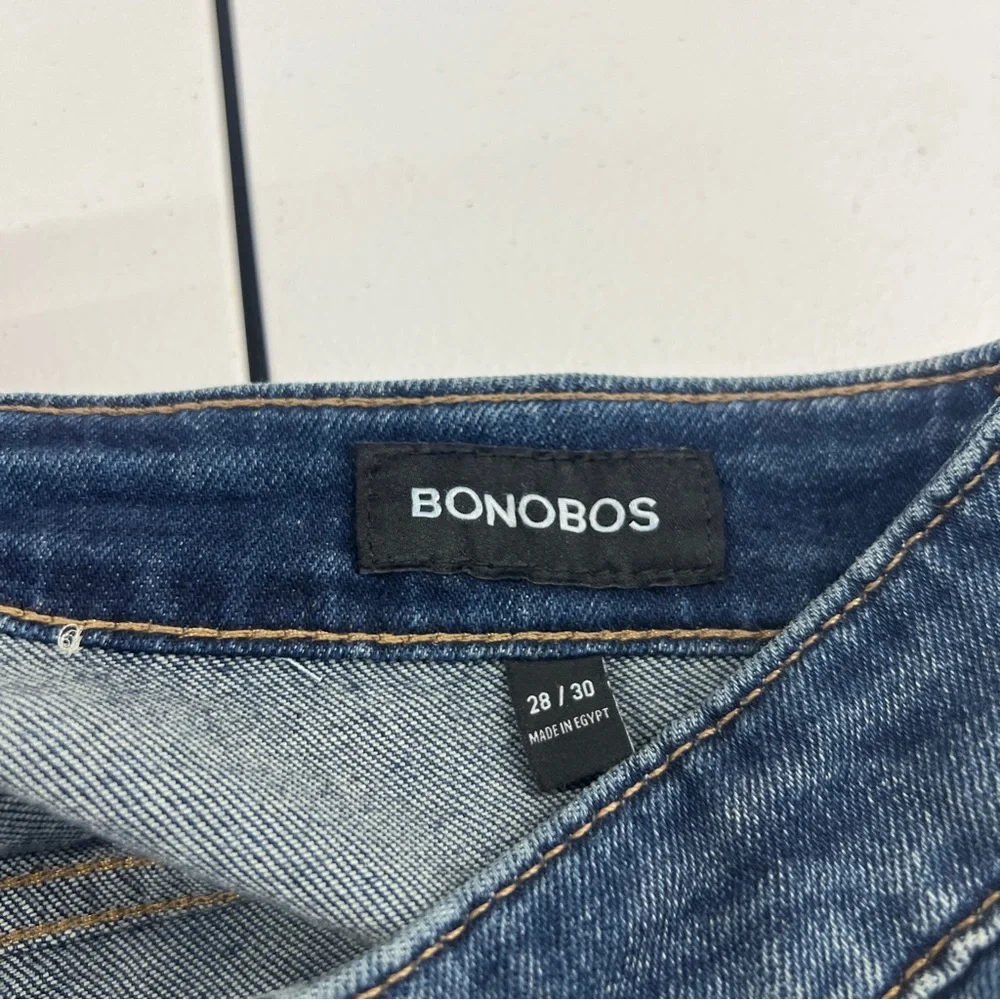 Bonobos Athletic Fit Stretch Medium Wash Blue Denim‎ Straight Jeans Size 28